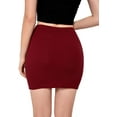 thumbnail image 2 of Women's Basic High Waisted Pencil Bodycon Short Skirt, 2 of 5