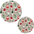 thumbnail image 7 of SKYSONIC Christmas Gnomes Pot Holders Trivets, 2 Pcs Heat Resistant Trivets,Santa Claus Snowflakes Cotton Thread Weave Mats for Hot Pads Pans Pot Bowl Teapot for Kitchen Decor, 7 of 7