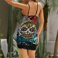 thumbnail image 3 of Mexican Skull Sugar Skull Day of the Dead Dias de los muertos Sling Dress dress women summer evening dresses women, 3 of 6