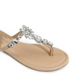 thumbnail image 3 of DREAM PAIRS Flip Flops for Women Dressy Rhinestone T-Strap Thong Sandals for Summers Dress Beach, 3 of 8