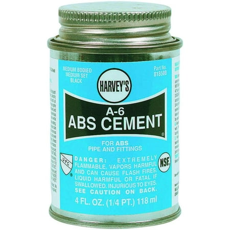 Abs Plastic Cement - CEMENT ABS BLACK 4OZ