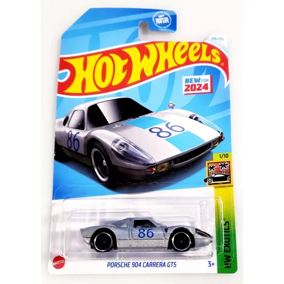 Hot Wheels Silver Porsche 904 Carrera GTS 158/250 HW Exotics 1/10