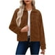 thumbnail image 2 of AUNVITO Women's Casual Fleece Jacket with Stand Collar and Zipper Design Stylish and Comfortable Outerwear, 2 of 9