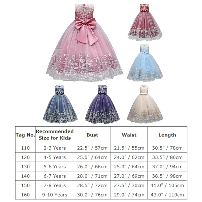 IBTOM CASTLE Little/Big Girls 3/4 Sleeve Deep V-Back Tulle Vintage Flower  Lace Wedding Party Long Dress Formal Princess Communion Pageant Maxi Gown