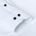 thumbnail image 2 of Jinda Men's Soft Button Down Shirt Long Sleeve Dress Shirt Formal Fashion Summer Cotton Spandex Button Up Shirt White 14.5, 2 of 4