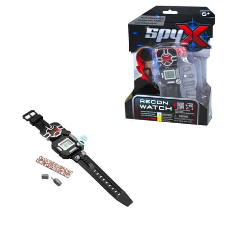 SpyX / Spy Recon Watch - 8 Function Spy Toy Watch. Extra functions include: Led Spot Light, Stopwatch, Alarm, Decoder, Secret Message Paper, Message Capsules, Motion Alarm.