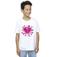 thumbnail image 2 of DC Comics Boys Superman Pink Hearts And Stars Logo T-Shirt, 2 of 3