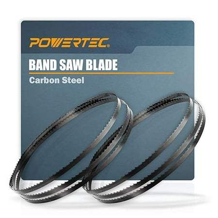 

POWERTEC 63-1/2 Inch Bandsaw Blades 1/4 x 14 TPI Band Saw Blades for Sears Craftsman and Hitachi 10 Tilt Head Band Saw for Woodworking 2 Pack (13005-P2)