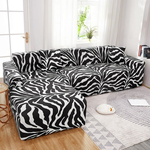 Stretch Sofa Cover Full Coverage Couch Slipcover Removable Sofa Protector Elastic Band Hem for 1/2/3-Seat Sofa New-#1