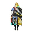 thumbnail image 2 of HATIART Couverture à Capuche Graffiti Chat Jeter Couverture 50x60 Pouces, 2 of 3