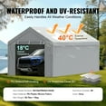 thumbnail image 6 of Carport Replacement Canopy Cover Top & Side Wall 10 x 20 ft Garage Tent Shelter Tarp Heavy-Duty Waterproof & UV Protected, 6 of 7