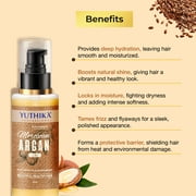 Yuthika Moroccan Argan Oil for Hair, Moisturizing and Strengthening Silky Penetrating Hair Oil, 100ml / 3.38 fl oz