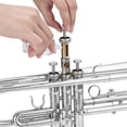 thumbnail image 4 of IM Beauty Glarry Brass Trumpet Bb with 7C Mouthpiece for Standard Student or Beginner Silver, 4 of 9