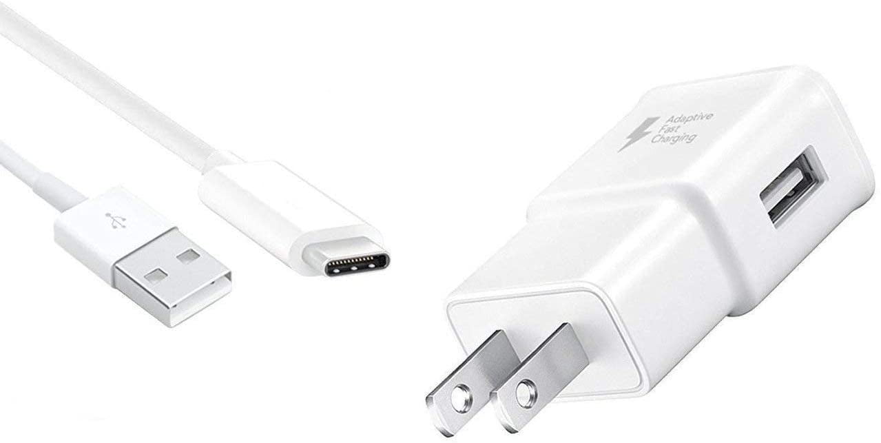Samsung Adaptive Fast Charger Type C Compatible Samsung Galaxy S9 S9 Plus S8 S8+ S10 S10e Note 8 Note 9 Note 10, USB Fast Wall Charger Adapter Block with 3FT USB Type C Cable Data Cord Kit