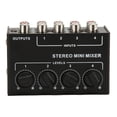 thumbnail image 2 of Oubit Channel Line Mixer,Passive Mixer 4 Channel Channel Passive Mixer Mini Sound Mixer Multi-Functional, 2 of 9