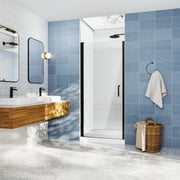 Shower Glass Doors – 36-38 Black Pivot Semi-Frameless | Classy