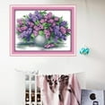 thumbnail image 3 of yuksok 11CT 57x43cm Stamped Cross Stitch s Pre-Printed Pattern - Lavender Vase, 3 of 9