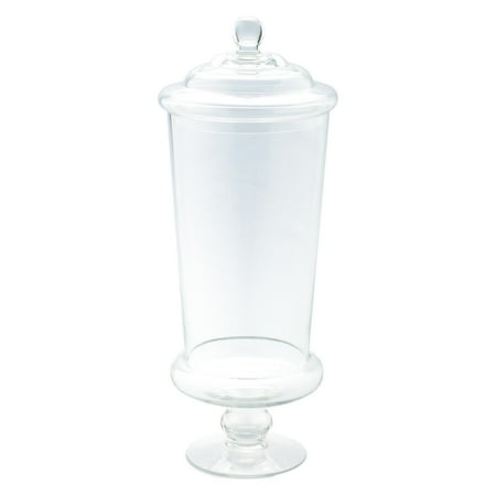 Diamond Star Glass Apothecary Jar with Stand and Lid