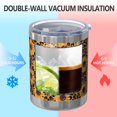 thumbnail image 2 of 12oz Tumblers Black Leopard Sunflower Pattern Vacuum Insulated Stainless Steel Travel Tumbler Cups Mug with Lid and Straw for Beer,Coffee,Beverages with Cleaning Brush for Cold & Hot Drinks, 2 of 5