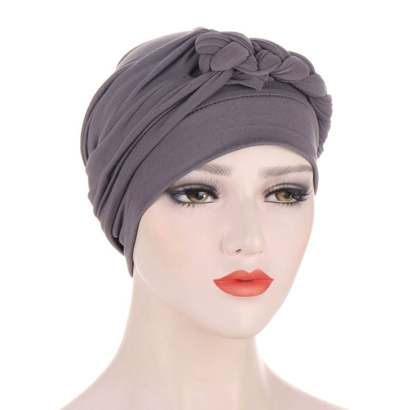 Head Wraps Cancer Chemo Cap Muslim Hijabs Braids Knotted Women Turban Hat