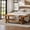 Brown, variant on Tribesigns 55" Solid Wood Dining Seat, Long Indoor Entryway Bench, 2-Tier End of Bed Bench