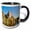 Black/White, variant on 3drose, Kriebstein Castle and Zschopau River, Germany - Eu10 Mde0123 - Michael Defreitas, 11oz Two-tone Black Mug