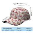 thumbnail image 3 of Floral and Bee Artwork Baseball Cap – Vintage Botanical Adjustable Dad Hat with Artistic Watercolor Floral Print, 3 of 5