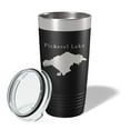 thumbnail image 2 of Pickerel Lake Map Tumbler Travel Mug Insulated Laser Engraved Coffee Cup Michigan 20 oz Black, 2 of 5