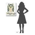 thumbnail image 4 of Global Gallery's 'Folk Lodge Owl Earth' By Michael Mullan Stretched Canvas Wall Art, 4 of 4