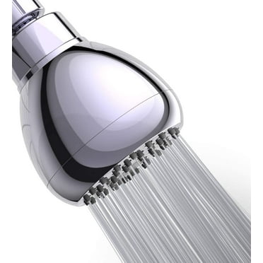 AQwzh High Pressure Shower Head - 3 Inch Anti-leak Fixed - Angle-adjustable Metal Swivel Ball Joint (Chrome Finish)