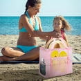 thumbnail image 4 of Hiroekza Oversized Transparent Mesh Tote Storage Bag - Versatile Beach & Toy Organizer with Large Capacity Pink, 4 of 6