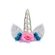 5pcs Pony unicorn flower shape birthday party fabric cake insert full color spot party supplies