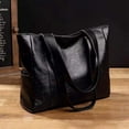 thumbnail image 2 of Women's Large Capacity Tote Bag Single Shoulder Handbag Soft Leather Bag, 2 of 4