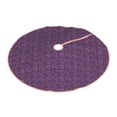 thumbnail image 2 of Bingfone Christmas Tree Skirt Mat Christmas Decoration Interior -Retro Florals Purple, 2 of 8