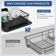 NIFFGAFF Dish Drainer Black, Stainless Steel Dish Rack with Quick ...