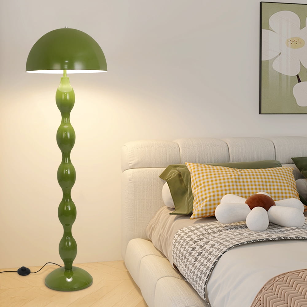 Elinkume Mushroom Floor Lamp, Modern Design Lamp for Living Room, L 15.7* H 59 inches (Green)