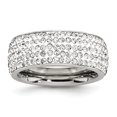 thumbnail image 1 of Stainless Steel Crystal 9mm Eternity Ring 7 Size, 1 of 6