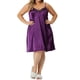 thumbnail image 2 of Agnes Orinda Ropa de dormir de satén con encaje floral para mujeres de tallas grandes, camisón de tirantes en V, vestidos de dormir 4X púrpura para el Día de la Madre, 2 of 6