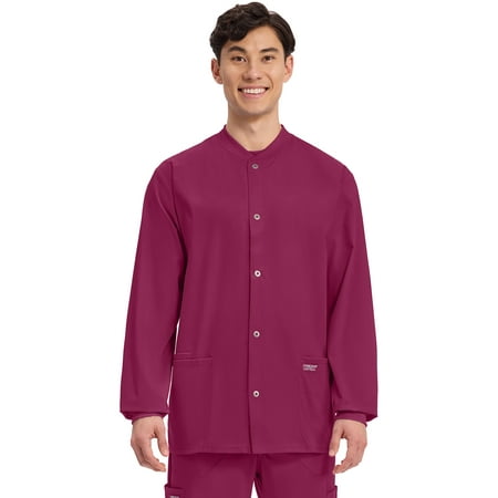 Cherokee Workwear Professionals Men Warm Up Scrubs Jacket Snap Front WW360
