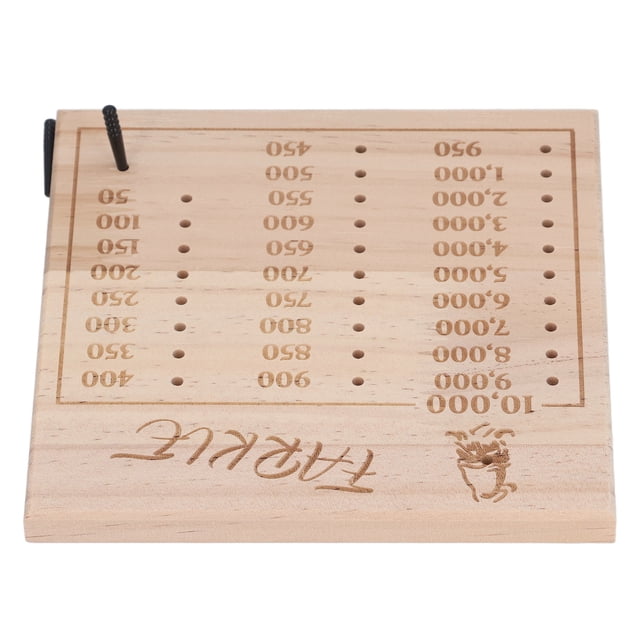 Wooden Classic Game Tray Improve Math Skills for Family Pine Wood Deluxe Farkle Set