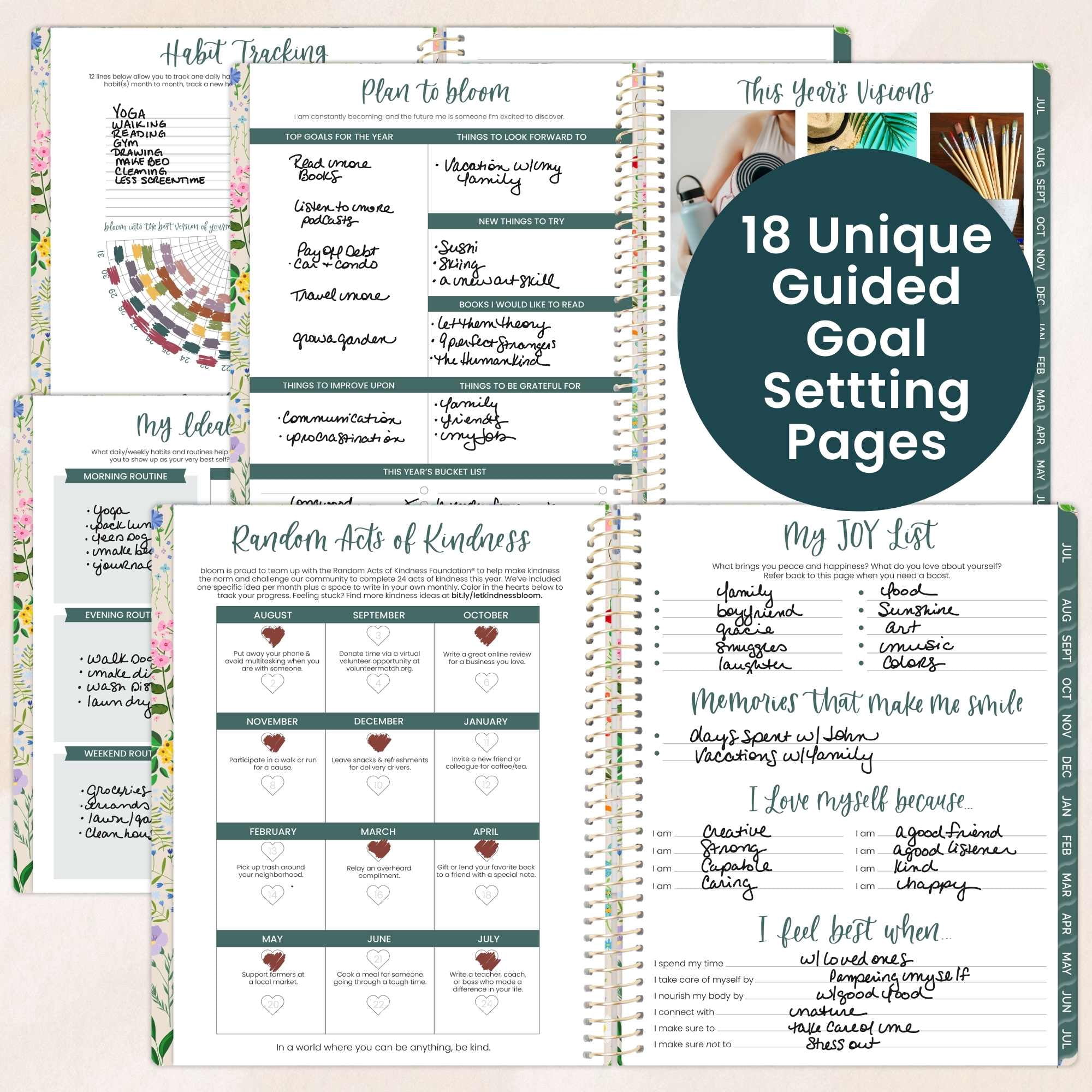 bloom daily planners 2026-2027 Academic Planner, 13 Month Monthly & Weekly, 8.5" x 11" Soft Cover, Stickers Included, Garden Party