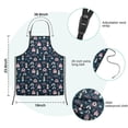thumbnail image 7 of Dark Blue Little Princess Pattern Kids Aprons for Girls and Boys,Adjustable Neck Strap Toddler Aprons for Kids Cooking Baking, 7 of 7