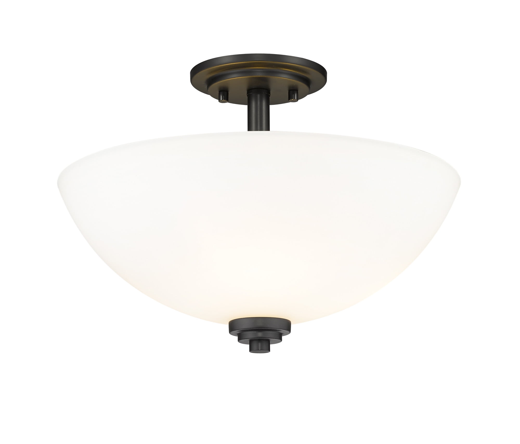ZLite 443SF Ashton 3 Light 16" Wide SemiFlush Bowl Ceiling Fixture