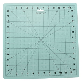 Westcott 12 x 12 Self-Healing Cutting Mat, for Craft, Blue, 1-Count