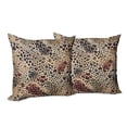 thumbnail image 5 of Ambesonne Leopard Throw Pillow Cover Pack of 2, Pattern with Heavy Details, 2 Pcs-20"x20", Camel Dried Rose, 5 of 5