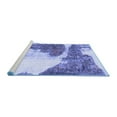 thumbnail image 2 of Ahgly Company Machine Washable Indoor Rectangle Abstract Blue Modern Area Rugs, 4' x 6', 2 of 4