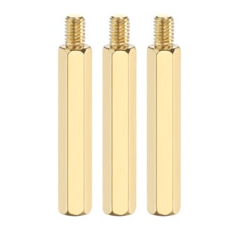 Lot De 30 Entretoises Hexagonales M3 Laiton 15mm - Isolées, Filetage Femelle