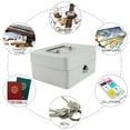 thumbnail image 2 of WALFRONT 1Pc Mini Portable Steel Petty Lockable Cash Money Coin Safe Security Box Household New, Safe Box, Money Safe Box, 2 of 4