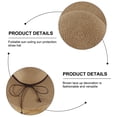 thumbnail image 3 of 56-58cm hat circumference women's big edge beach hat summer seaside vacation sun hat foldable sun hat travel straw hat, 3 of 5