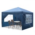 thumbnail image 1 of Zimtown 10'x10' Ez Dosel Emergente para Fiesta de Bodas con 4 Lados Azul y Bolsa de Transporte, 1 of 7